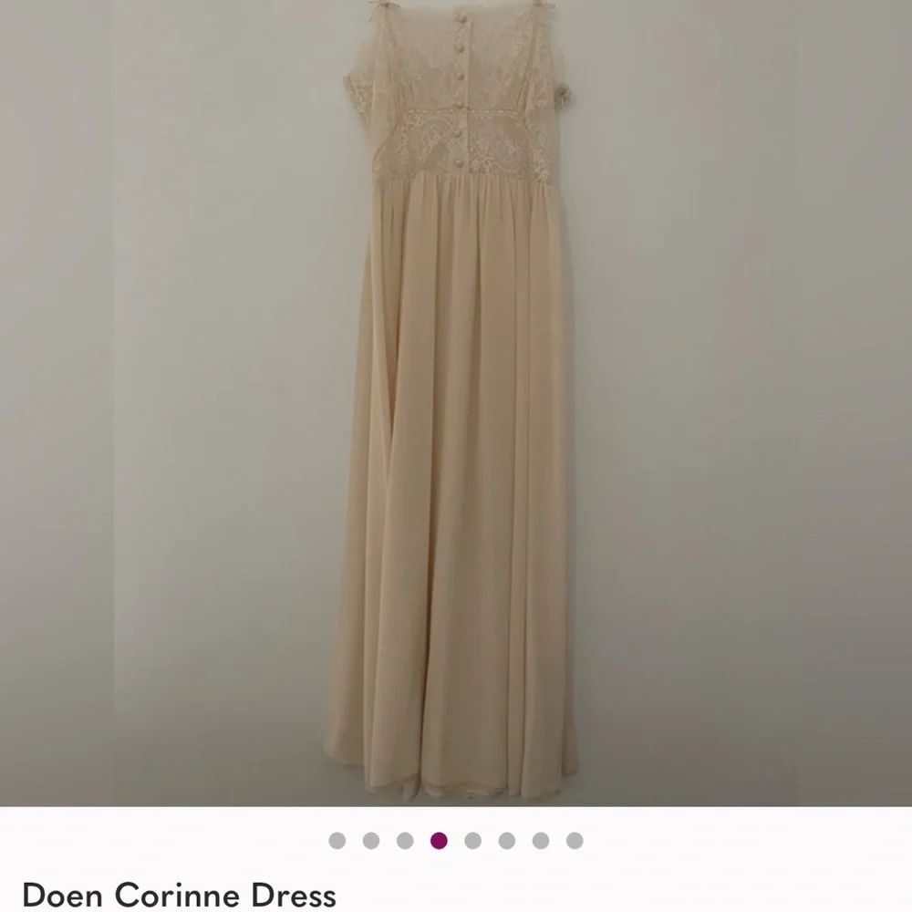 Doen Corinne Lace Midi Dress in Cream - Picture 3 of 7